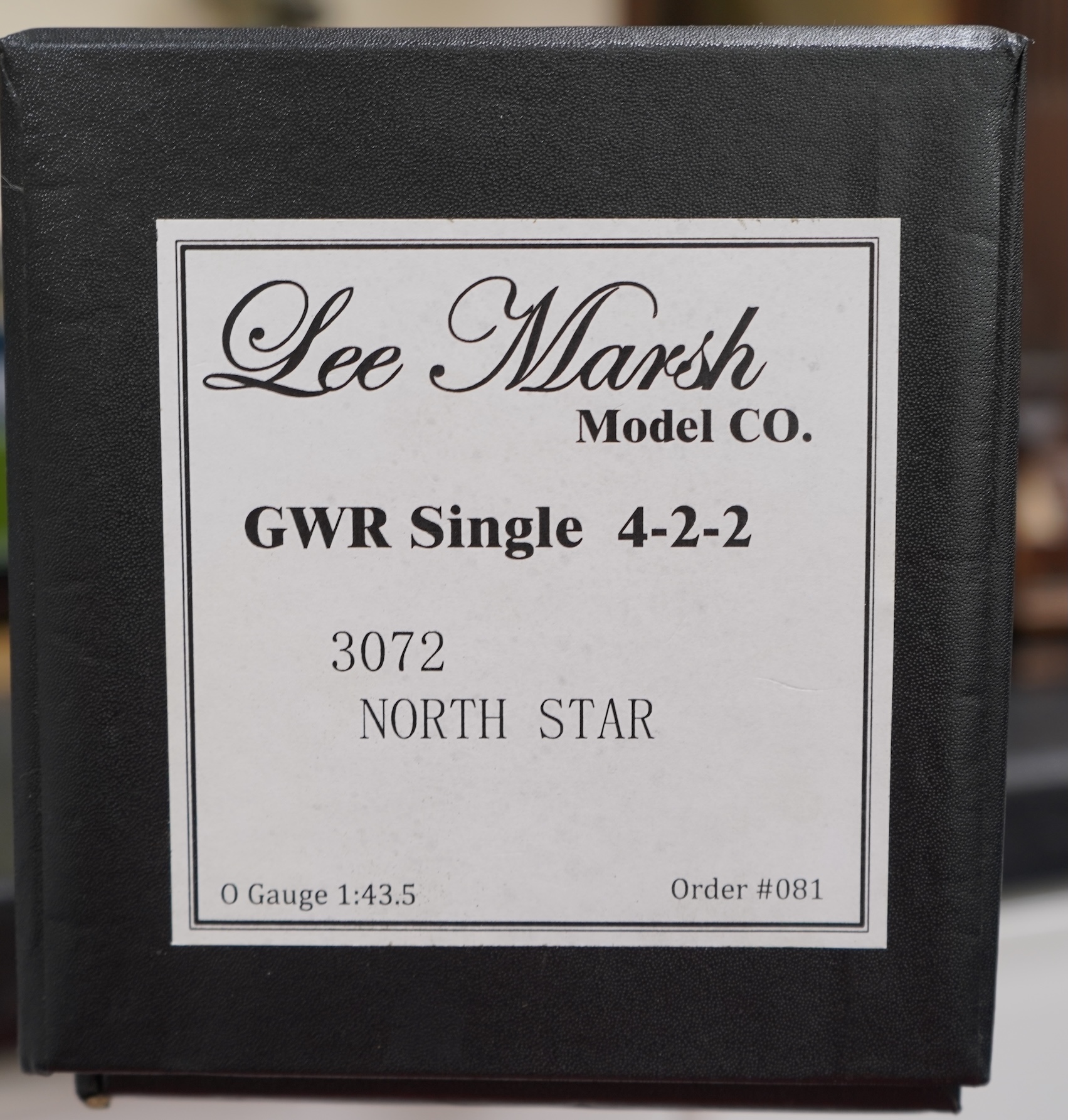 An 0 gauge Lee Marsh Models model of GWR 3031 Class (Achilles Class), North Star 3072, 4-2-2 Dean Single locomotive, powered for two rail operation, with original box and operating leaflet.